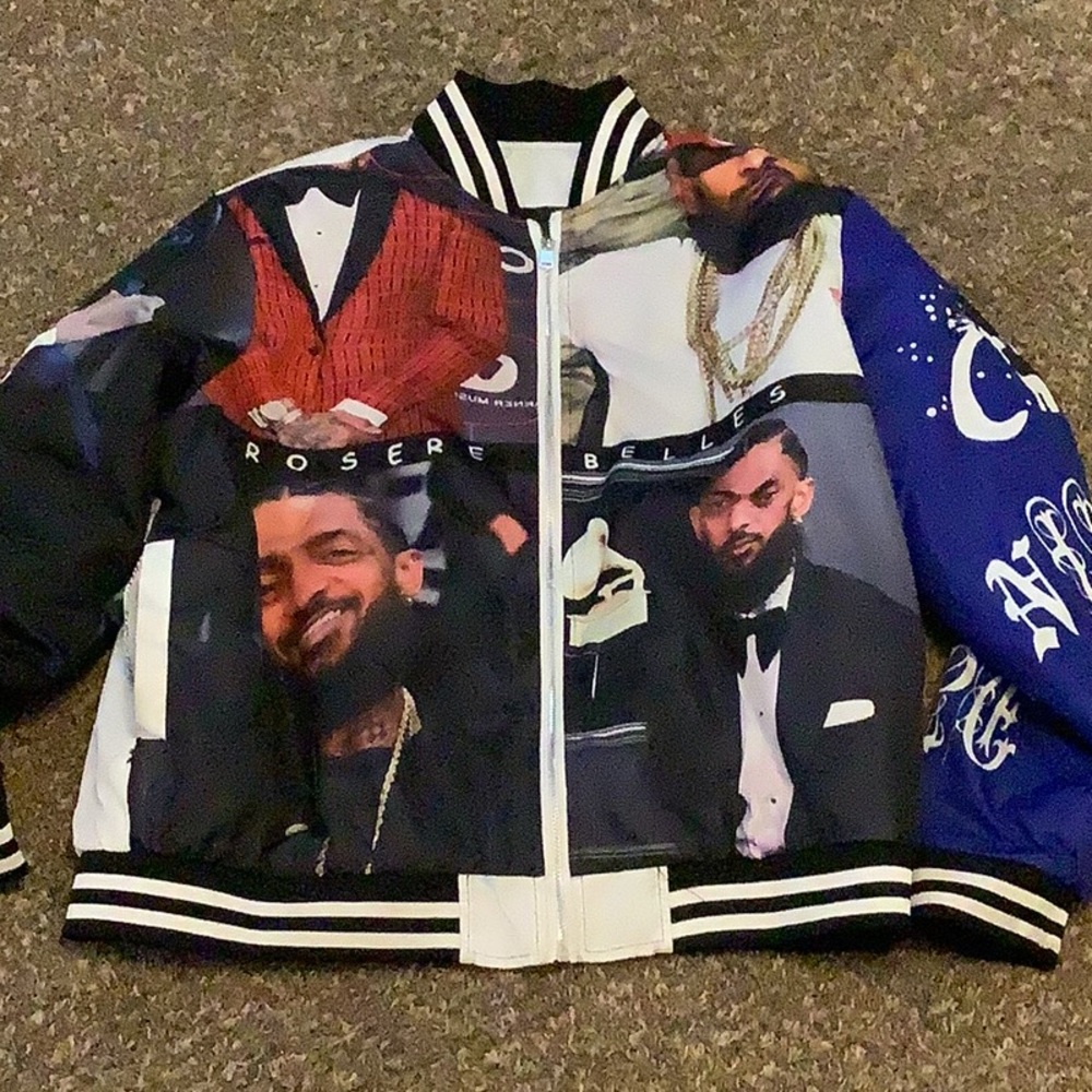 Nipsey Hustle Hustle In Peace Bomber Jacket - image 1